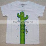 WHOLESALE KIDS SHORT SLEEVE WHITE T-SHIRT WITH WATER PRINT.100%COTTON CUSTOM PRINTED CHILDREN T-SHIRTS,