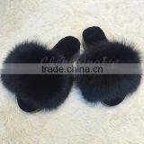 CX-A-70 Cheap Soft Women Wear Genuine Fox Fur Slides thumbnail-2