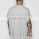 2016 Best Selling Men Oversized Step Hem Plain Crew Neck Loose T-shirt China OEM Manufacturers thumbnail-2