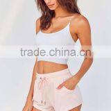MGOO Hot Slae Sexy Hot Brushed Short Pant Women Plain Cozy-casual Sport Shorts With Angled Side Pockets thumbnail-3