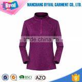 Wholesale Women Half Zip Plain Fitted Dry Fitted Shirts thumbnail-3