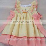 Boutique Toddler Girls Ruffle Sleeve Crown Embroider Lace Dress Baby Fashion Dress for Fall thumbnail-1