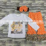Wholesale Fall Long Sleeve Baby Girls Thanksgiving Day Outfits thumbnail-1