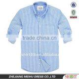 2016 Long Sleeve Button Down Washed Stripe Oxford Shirts for Men thumbnail-1