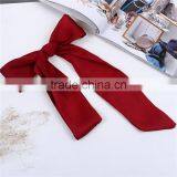 Polyester Multifunction Skinny Scarf Wine Red Choker thumbnail-3