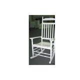 Solid Wood Rocker Chair With White Color thumbnail-1