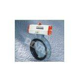 Butterfly UPVC / PVC Diaphragm Valve Wafer Connection Pneumatic Actuator Operation BS