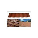 Wave / Double Roman Roof Tiles / Aluminum - Zinc Coating Stone Chip Coated Steel Roofing Tile thumbnail-1