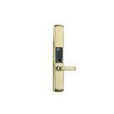 USB Power Supplier Home Fingerprint Door Lock Champagne With Anti Peep Hole