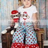 High Quality Stripe Ruffle Custom Girls Boutique Clothing thumbnail-2