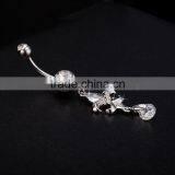 Dangle Body Jewelry Eagle Tassel Gold Belly Button Ring thumbnail-2