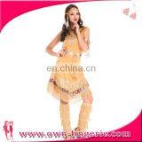 Ladies Womens Indian Adult Fancy Dress Costume Pocahontas Native American Costume