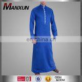 2017 Factory Direct Sales Muslim Men Clothing Latest Burqa Designs With Button Thobe Casual Middle East Region Abaya thumbnail-1
