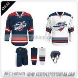 100%polyester Sublimate Custom Team Club Ice Hockey Pant Short Sock Adult Short Nhl Jersey Short thumbnail-5