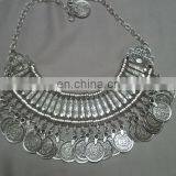 Afghani Indian Alloy Boho Necklace Coin Statement Necklace Gypsy Jewelry thumbnail-1