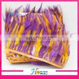 wholesale beautiful cheap feather trimming natural rooster feather fabric