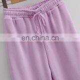 Women Cotton Streetwear High Waist Loose Baggy Cargo Pants Autumn Winter Fitness Trousers thumbnail-5