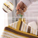 Home Decorative Comfortable Foot Stool Ottoman Cotton Woven Jacquard Square Pouf Ottoman thumbnail-4