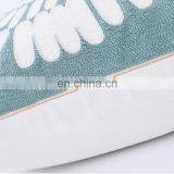 Turquoise Mandala Accent Pure Cotton Sunflower Decor Floral Pattern Embroidered Decorative Cushion Cover thumbnail-4