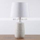 New Design of Rattan Pattern Ceramic Desk Lamp for Indoor Room thumbnail-2