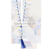 China Latest Beaded Tassel Necklace, Long Pendant Necklaces for Girls thumbnail-2