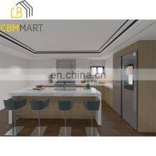 Customized Modular Kitchen Furniture Design Wood Grain Kitchen Cabinet for Wholesales thumbnail-2