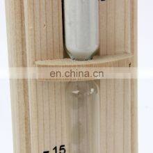 Eco-friendly Natural Sauna Accessories Wall Hourglass Mountable Clock Wooden Sauna Sand Timer thumbnail-5