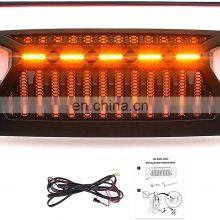 Grill for Jeep Wrangler JK Accessories 2007-2018 Matte Black Angry Face Grill With 5 Amber Lights for Jeep Rubicon Sahara Sport thumbnail-5