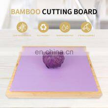 Extra Large Organic Bamboo Cutting Board With 7 Colored Silicone Cutting Mats thumbnail-5
