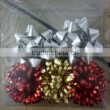 3" High Quality colourful star ribbon bow for Christmas decoration