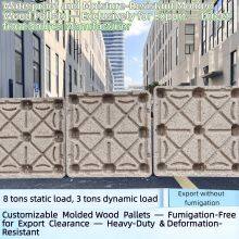 Standard / Non-Standard Molded Wood Pallets Dynamic Load 3T 3 Tons Exempt From Export Quarantine thumbnail-5