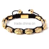 2016 Handmade Newest Designs Gold Beads Bracelets With Buddha Head Beads For Watch Lover