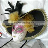 Clown Ceramic Hand Painted Face Mask Wall Hanging thumbnail-3