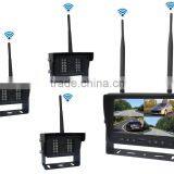 12V to 48V IP69K Waterproof Built-in Wireless Transmitter Night Vision Tractor Rear View Camera With 7inch Wireless Monitor thumbnail-1