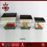 Garden Decorative Flower Pots Planters Shabby Garden Urn Planter Metal Outdoor Flower Pots thumbnail-2