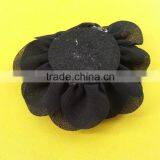 9cm High Quality Chiffon Rosette in Black Color For Ladies --- M109 thumbnail-4