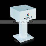GH-RJ010 2014 Hot Sale High Quality Acrylic Donation Box With Lock , White Acrylic Donation Box thumbnail-3