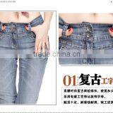 Best Selling Ladies European Style Straigt Hot Pants Women Jeans With Relaxed Fit/wide Leg Latest Design Denim Trousers thumbnail-6