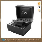 Custom Logo Printed Luxury Single Black Leather Wrist Watch Gift Box