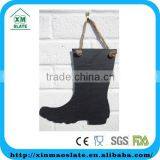 [factory Direct] 23.5x22cm Cut Edge Boot Shape Slate Hanging Craft Item DP-23P522ID1A thumbnail-1