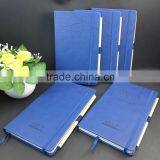 A5 Thermo pu Leather Cover Blue Notebook With Pen Loop thumbnail-2