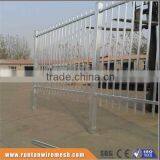 Hot Sale Black Powder Coated Flat Top Galvanized Steel Fence( Factory ,ISO 9001 Certificate )
