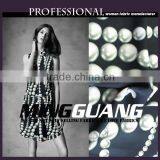 2015 Summer 100 Polyester Black Backer Make Fashion Girls Dress Print Pearl Weave Fabric