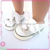 Black and white gym doll shoes 18 inch wholesale doll sneakers