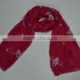 Manufactory supplier 100% silk scarf with printing elegant scarf Top quality polyester scarf/hijab scarf