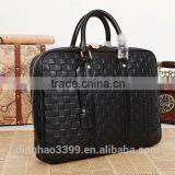 Best Selling Briefcase Mens Computer Leather Bag Woven Business Briefcase Locks thumbnail-2