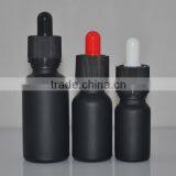 matte frosted black glass e juice dropper bottle