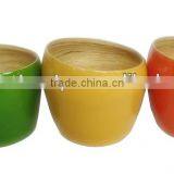 2014 Vietnam Bamboo Product Assorted Color Large Salad Bowl