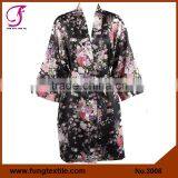 300807 Women Floral Satin Dressing Gown thumbnail-1