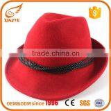 Custom Red Formal Hats Women Wool Felt Hat Feathers for Fedora Hats Supplier's Choice thumbnail-4